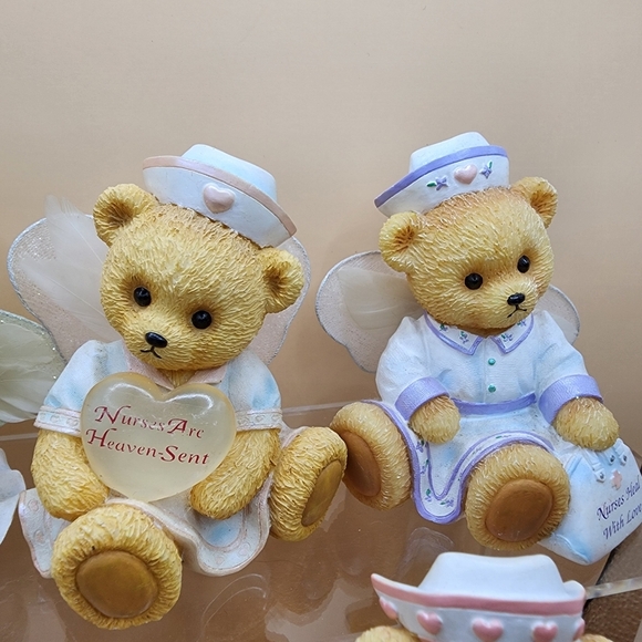 7 Nurses Bear-ers Of Mercy Angel Bears 3" Resin Figurine Lot Bearers - Picture 6 of 9